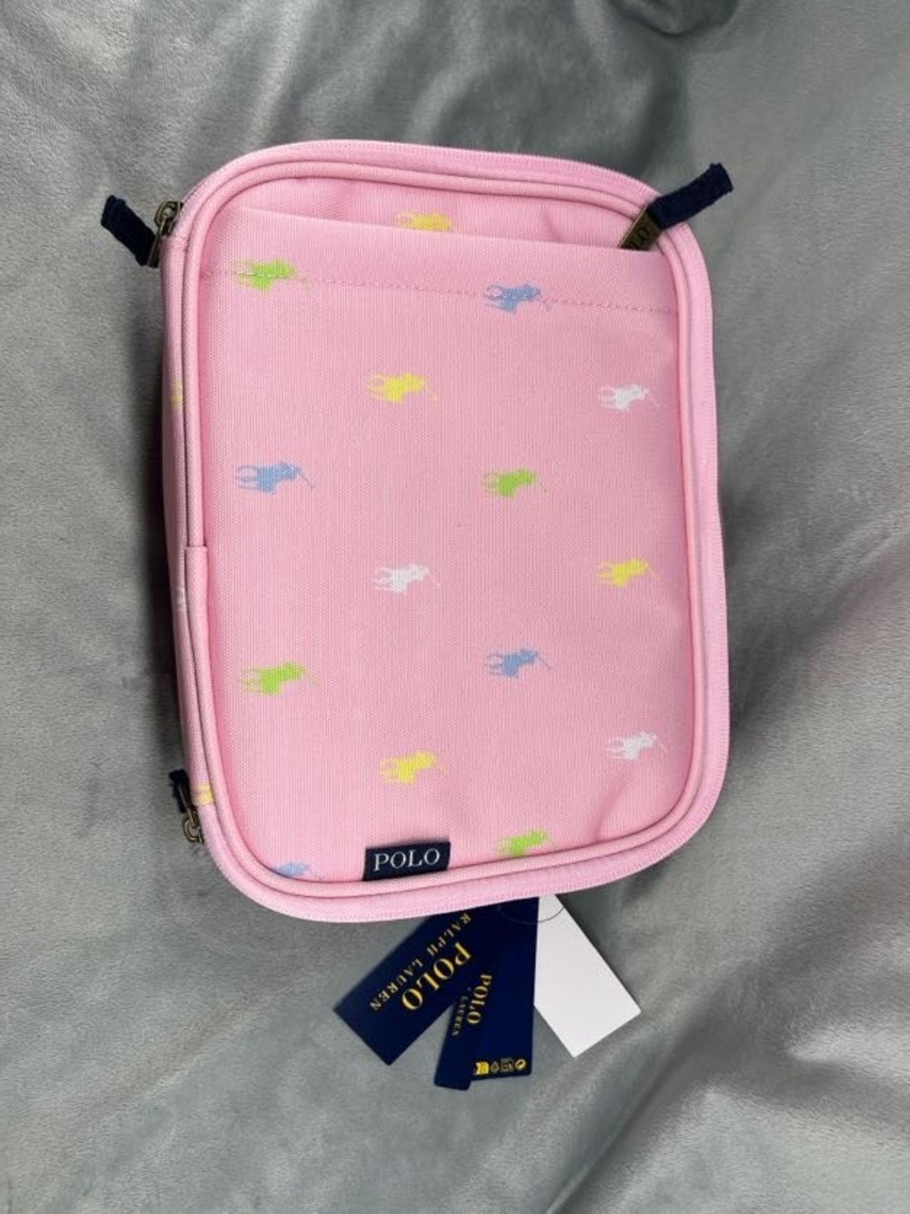 Polo by Ralph Lauren Pink Kids Pouch with Pony Print